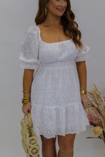 Load image into Gallery viewer, Worth It Eyelet Fabric Dress- White
