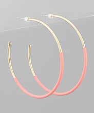 Load image into Gallery viewer, Half Color Coated Hoops
