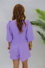 Load image into Gallery viewer, Roxa Belted Romper- Lavender
