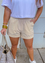 Load image into Gallery viewer, Chill Highwaist Athleisure Shorts- Cream
