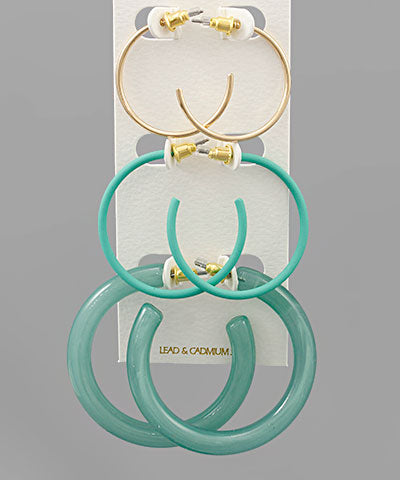 Color Multi Hoops Set