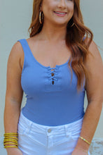 Load image into Gallery viewer, Space Babe Ribbed Bodysuit- Pale Indigo
