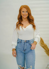 Load image into Gallery viewer, Adore You Smocked Blouse- White
