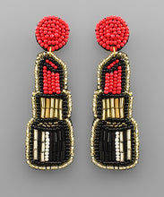 Load image into Gallery viewer, Lipstick Bead Earrings

