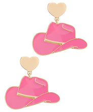 Load image into Gallery viewer, Cowboy Hat Enamel Earrings
