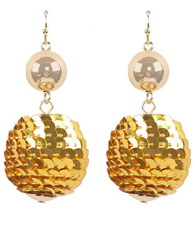 Sequin Disco Ball Dangle Earrings