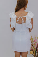 Load image into Gallery viewer, All Yours Pleated Puff Sleeve Mini Dress- White
