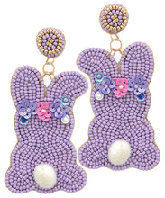 Load image into Gallery viewer, Easter Bunny &amp; Flower Bead Earrings
