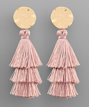 Load image into Gallery viewer, Disk &amp; Tassel Earrings
