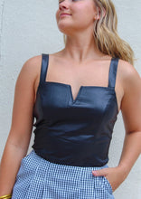 Load image into Gallery viewer, Carter Faux Leather Bodysuit- Black
