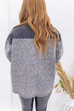 Load image into Gallery viewer, Wild Conncections Leopard Denim Shacket- Black
