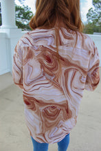 Load image into Gallery viewer, Tay Marble Printed Button Down Shirt- Taupe
