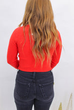 Load image into Gallery viewer, Be My Comfort Ribbed Crop Top- Red
