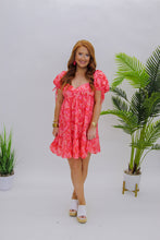 Load image into Gallery viewer, Elizabeth Babydoll Dress- Pink Orange
