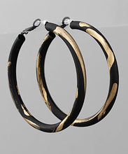 Load image into Gallery viewer, Gold Line Paint Hoops

