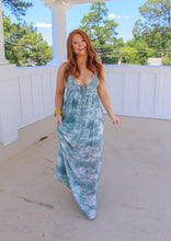Load image into Gallery viewer, Summer Daze Tie Dye Maxi Dress-Dusty Blue
