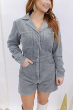 Load image into Gallery viewer, Maggie Corduroy Utility Romper- Olive
