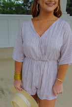 Load image into Gallery viewer, Run Away Flounce Kimono Romper- White
