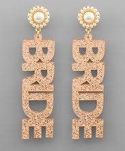 Load image into Gallery viewer, BRIDE Glitter Acrylic Earrings
