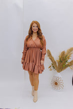 Load image into Gallery viewer, Remember Me V Neck Dress- Brown
