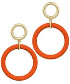 Load image into Gallery viewer, Color Link Circle Earrings
