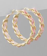 Load image into Gallery viewer, Velvet Chain Hoops
