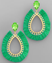 Load image into Gallery viewer, Raffia Teardrop Earrings
