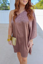 Load image into Gallery viewer, Tabatha Animal Print One Shoulder Dress- Coco
