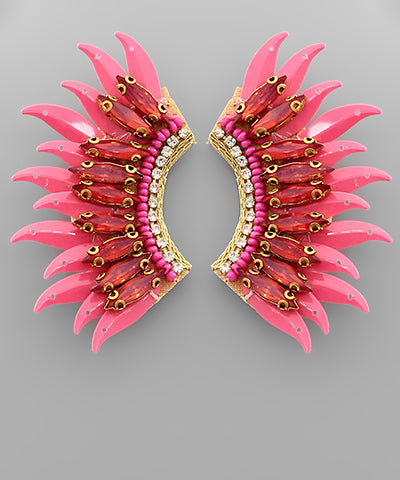 Sequin & Glass Earrings