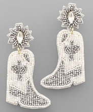Load image into Gallery viewer, Beaded Western Boots Earrings
