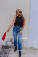 Load image into Gallery viewer, Eyes On You Feathered Crop Top- Black

