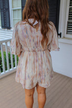 Load image into Gallery viewer, Groove V Neck Shirring Romper- Tan
