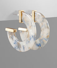 Load image into Gallery viewer, Metal Edge Acrylic Hoops
