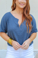 Load image into Gallery viewer, Waffle Knit Crop Tee
