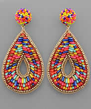 Load image into Gallery viewer, Bugle Beaded Teardrop Earrings
