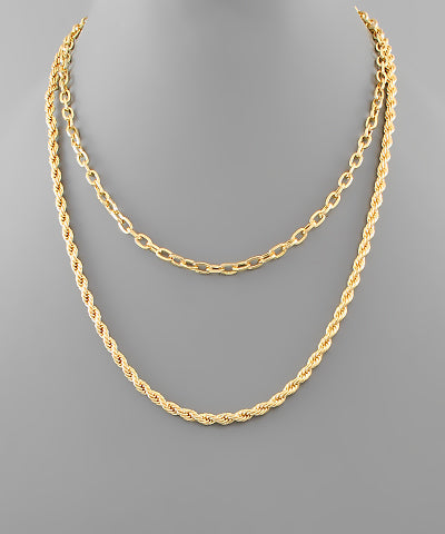 2 Chain Layer Necklace