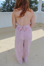 Load image into Gallery viewer, Party Animal Halter Neck Cheetah Jumpsuit- Mauve
