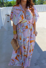 Load image into Gallery viewer, Flower Power Deep V Maxi- Pastel Multi
