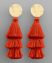 Load image into Gallery viewer, Disk &amp; Tassel Earrings
