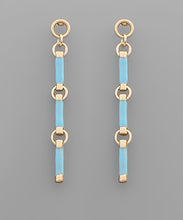 Load image into Gallery viewer, Epoxy Cylinder Drop Earrings
