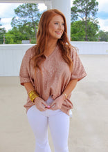 Load image into Gallery viewer, Donna Animal Print V Neck Blouse- Coco
