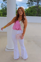 Load image into Gallery viewer, Hearts Align Satin Color Block Bodysuit- Taupe/Pink
