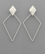 Load image into Gallery viewer, Textured Rhombus Earrings
