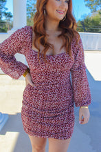 Load image into Gallery viewer, Love In The Air Floral Dress- Burgundy
