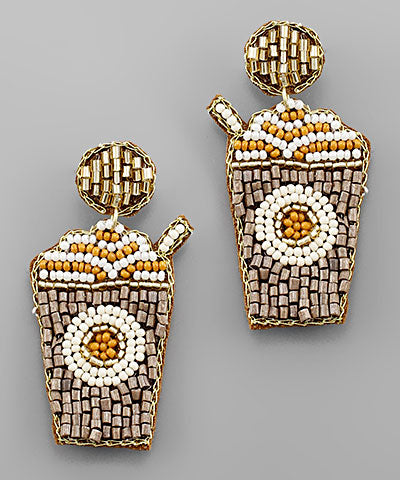 Ice Cappuccino Beads Earrings