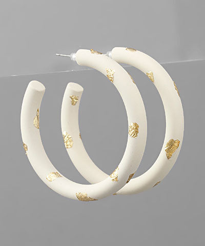 Gold Dot Paint Hoops