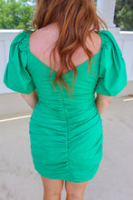 Load image into Gallery viewer, Meet You There Ruched Bodycon Dress- Green
