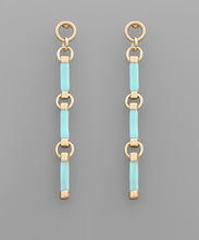 Load image into Gallery viewer, Epoxy Cylinder Drop Earrings
