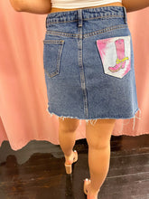 Load image into Gallery viewer, Isabelle Renee Art x GB- Pink Cowboy Boots Skirt
