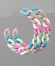 Load image into Gallery viewer, Flat Chain Hoops
